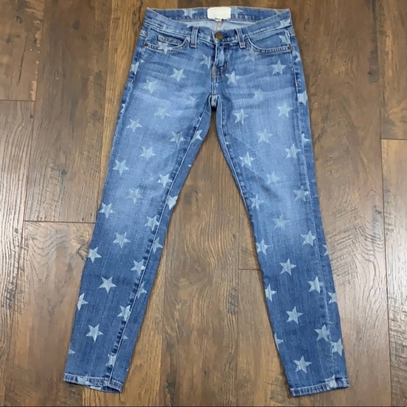 Current/Elliott The Stiletto White Star Skinny Mid-Low Rise Jeans 27 EUC - Picture 9 of 16